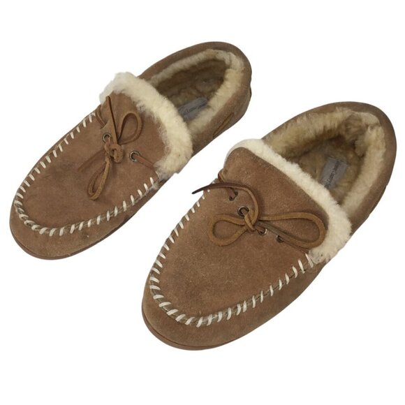 Vermont Country Store Slippers Moccasin Sheepskin Australian Sherling Lined 10 - Picture 8 of 10
